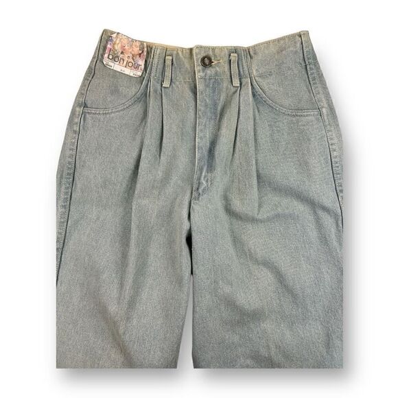 Bon Jour Vintage High Waisted Pleated Jeans Size 9/10 - Picture 6 of 10